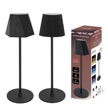 HIGH-TECH LAMPADA DA TAVOLO A LED CON FORME GEOMETRICHE RICARICA USB - INTERRUTTORE TOUCH - 3 TONALITÀ DI LUCE - ASSORTITA OKX