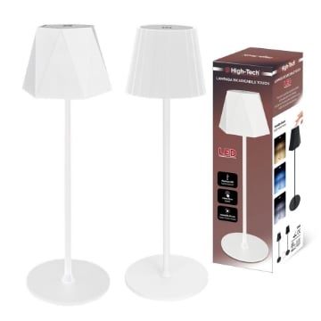 HIGH-TECH LAMPADA NIANCA DA TAVOLO A LED FORME GEOMETRICHE RICARICA USB - INTERRUTTORE TOUCH - 3 TONALITÀ DI LUCE - ASSORTITA 