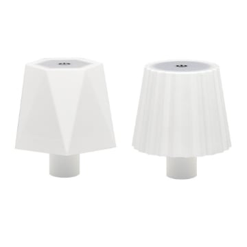 HIGH-TECH LAMPADA PER BOTTIGLIA BIANCA A LED FORME GEOMETRICHE RICARICA USB - INTERRUTTORE TOUCH - 3 TONALITÀ DI LUCE - ASSORTITA
