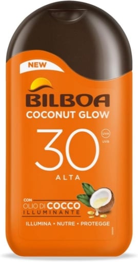 BILBOA PROTEZIONE SOLARE CON OLIO DI COCCO ILLUMINANTE ILLUMINA NUTRE PROTEGGE 30 ALTA 200 ML OKX 
