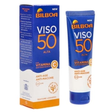 BILBOA PROTEZIONE SOLARE VISO CON VITAMINA C ANTIOSSIDANTE ANTI-AGE ANTI-MACCHIE 50 ALTA 50 ML OKX