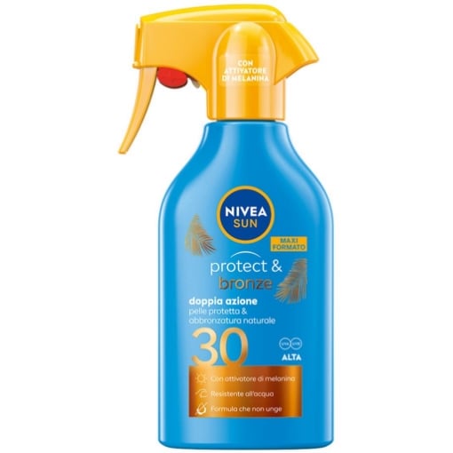 NIVEA SUN PROTEZIONE SOLARE DOPPIA AZIONE PELLE PROTETTA E ABBRONZATURA NATURALE SFP 30 ALTA 270 ML OKX