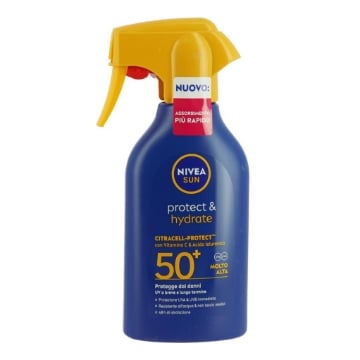 NIVEA SUN PROTEZIONE SOLARE CON VITAMINA C E ACIDO IALURONICO SPF 50+ MOLTO ALTA 270 ML OKX