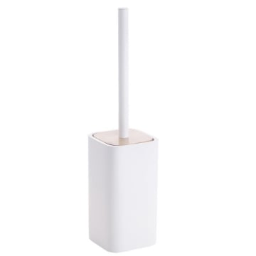 CLOUD PORTA SCOPINO POLIRESINA BIANCO CON COMPONENTE IN LEGNO DESIGN SEMPLICE OKX