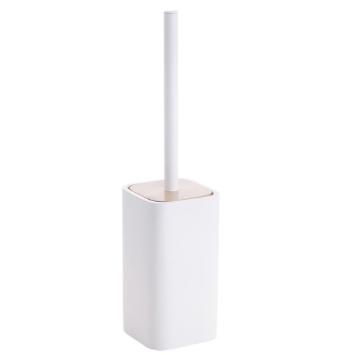 CLOUD PORTA SCOPINO POLIRESINA BIANCO CON COMPONENTE IN LEGNO DESIGN SEMPLICE OKX