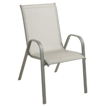 SEDIA IMPILABILE DESIGN CLASSICO STRUTTURA IN ACCIAIO RIVESTIMENTO TEXTILENE 54X67X90H CM OKX