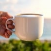 Set 6 Tazze Da Caffè In Ceramica MITBAK - 396g, Forma Diamante, Bianche - Lavabili In Lavastoviglie, Microonde E Forno - 3