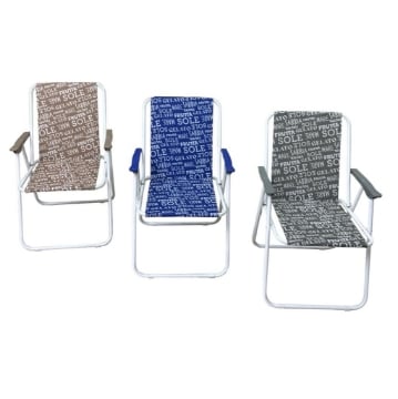 SEDIA RELAX DRINKS RICHIUDIBILE STRUTTURA IN METALLO E TESSUTO CON FANTASIA COLORAZIONE ASSORTITA OKX
