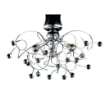 LISBONA PLAFONIERA DESIGN MODERNO IN METALLO COLORE CROMATO E14 3 LUCI 46 WATT