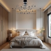 LISBONA PLAFONIERA DESIGN MODERNO IN METALLO COLORE CROMATO E14 3 LUCI 46 WATT
