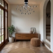 LISBONA PLAFONIERA DESIGN MODERNO IN METALLO COLORE CROMATO E14 3 LUCI 46 WATT
