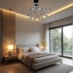 LISBONA PLAFONIERA DESIGN MODERNO IN METALLO COLORE CROMATO E14 3 LUCI 46 WATT