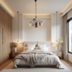 MARA LAMPADARIO DESIGN MODERNO IN METALLO COLORE MARRONE E ORO E14 3 LUCI 46 WATT
