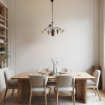 MARA LAMPADARIO DESIGN MODERNO IN METALLO COLORE MARRONE E ORO E14 3 LUCI 46 WATT
