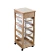 VESUVIO CARRELLO DA CUCINA IN LEGNO NATURALE H83 X 36 X 29 CM