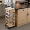 VESUVIO CARRELLO DA CUCINA IN LEGNO NATURALE H83 X 36 X 29 CM