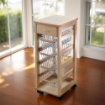 VESUVIO CARRELLO DA CUCINA IN LEGNO NATURALE H83 X 36 X 29 CM