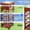 CARRELLO PORTAFRUTTA VESUVIO SALVASPAZIO 1 CASSETTO CILIEGIO 83 X 29 X 36 CM