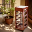 CARRELLO PORTAFRUTTA VESUVIO SALVASPAZIO 1 CASSETTO CILIEGIO 83 X 29 X 36 CM