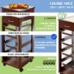 CARRELLO PORTAFRUTTA VESUVIO SALVASPAZIO 1 CASSETTO NOCE 83 X 29 X 36 CM