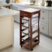 CARRELLO PORTAFRUTTA VESUVIO SALVASPAZIO 1 CASSETTO NOCE 83 X 29 X 36 CM