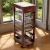 CARRELLO PORTAFRUTTA VESUVIO SALVASPAZIO 1 CASSETTO NOCE 83 X 29 X 36 CM