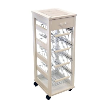 VESUVIO CARRELLO DA CUCINA IN COLORE BIANCO 29 X 36 XH 83  CM