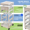 VESUVIO CARRELLO DA CUCINA IN COLORE BIANCO 29 X 36 XH 83  CM