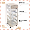 VESUVIO CARRELLO DA CUCINA IN COLORE BIANCO 29 X 36 XH 83  CM