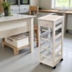 VESUVIO CARRELLO DA CUCINA IN COLORE BIANCO 29 X 36 XH 83  CM