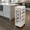 VESUVIO CARRELLO DA CUCINA IN COLORE BIANCO 29 X 36 XH 83  CM