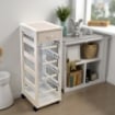 VESUVIO CARRELLO DA CUCINA IN COLORE BIANCO 29 X 36 XH 83  CM