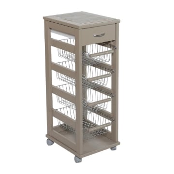 VESUVIO CARRELLO DA CUCINA IN COLORE FANGO 29 X 36 X H 83 CM
