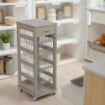 VESUVIO CARRELLO DA CUCINA IN COLORE FANGO 29 X 36 X H 83 CM