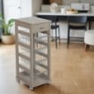 VESUVIO CARRELLO DA CUCINA IN COLORE FANGO 29 X 36 X H 83 CM