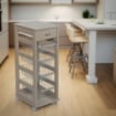 VESUVIO CARRELLO DA CUCINA IN COLORE FANGO 29 X 36 X H 83 CM