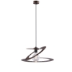 SUSY LAMPADARIO IN METALLO DESIGN MODERNO COLORE MARRONE E ORO E27 1 LUCE 57 WATT 40X40X60 CM