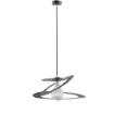 SUSY LAMPADARIO IN METALLO DESIGN MODERNO COLORE NERO E ARGENTO E27 1 LUCE 57 WATT 40X40X60 CM