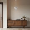 TRENDY LAMPADARIO DESIGN MODERNO IN METALLO COLORE GRIGIO E27 3 LUCI 57 WATT 30X50X90 CM