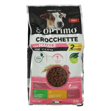 OPTIMO CROCCHETTE CON MAIALE SENZA COLORANTI E CONSERVANTI INGREDIENTI NATURALI 2 KG OKX