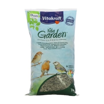 VITAKRAFT SEMI DI GIRASOLE PER UCCELLI STRIATI INGREDIENTI NATURALI COLTROLLO QUALITÀ 1 KG OKX