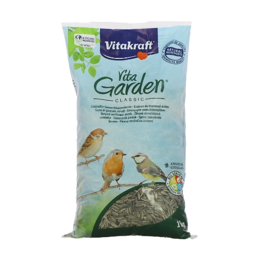 VITAKRAFT SEMI DI GIRASOLE PER UCCELLI STRIATI INGREDIENTI NATURALI COLTROLLO QUALITÀ 1 KG OKX