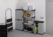 ARMADIETTO PER LA RACCOLTA DIFFERENZIATA PER INTERNO E ESTERNO 68X40X85 CM 