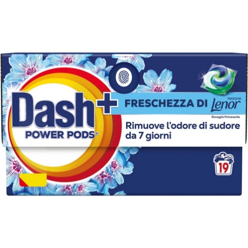 DASH+POWER PODS FRESCHEZZA DI LENOR FRAGRANZA RISVEGLIO PRIMAVERILE 19 LAVAGGI 404.7 G OKX