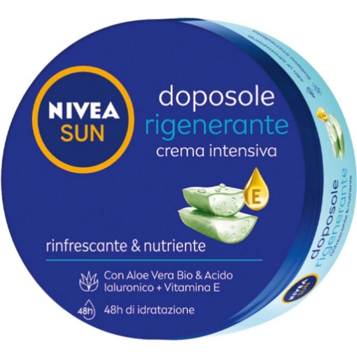 NIVEA SUN DOPOSOLE RIGENERANTE CREMA INTENSIVA CON ALOE VERA BIO E ACIDO IALURONICO + VITAMINA E 48H DI IDRATAZIONE 300 ML OKX