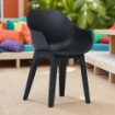 GHIBLI SEDIA POLTRONA IN PLASTICA 55 X 50,5 X H81 CM ANTRACITE