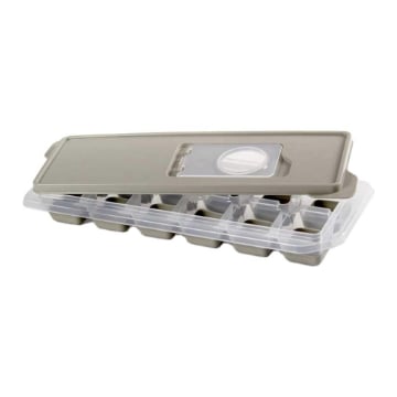STAMPO GHIACCIO IN SILICONE CON COPERCHIO ESTRAZIONE FCILITATA  COLORI ASSORTITI 26X9CM