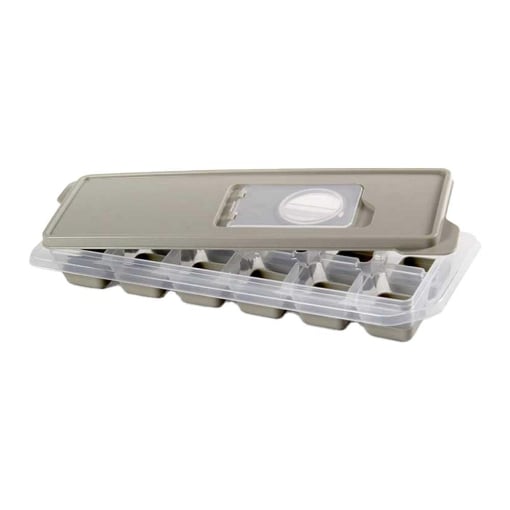 STAMPO GHIACCIO IN SILICONE CON COPERCHIO ESTRAZIONE FCILITATA  COLORI ASSORTITI 26X9CM
