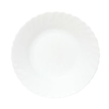 PRIMA PIATTO FONDO IN VETRO TEMPERATO BIANCO 23 CM