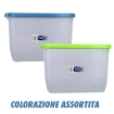 BOX GAIA GRIGIO CON TAPPO COLORATO 40X30X25 CM CONTENITORE MULTIUSO COLORE ASSORTITO 